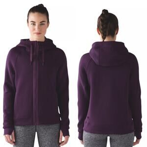 Lululemon Women’s 6 Fleece Please Hoodie Darkest Magenta Gym Athleisure Outdoors